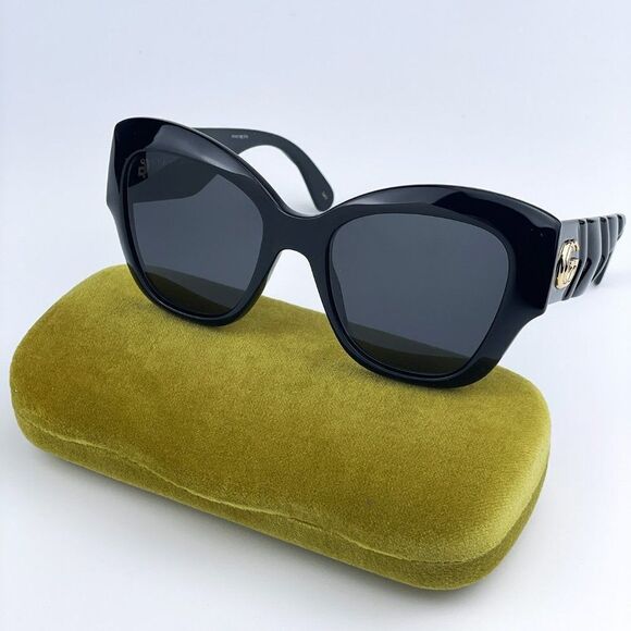 NEW Gucci GG0808S 001 Black Grey Cat Eye Women Sunglasses main image 11